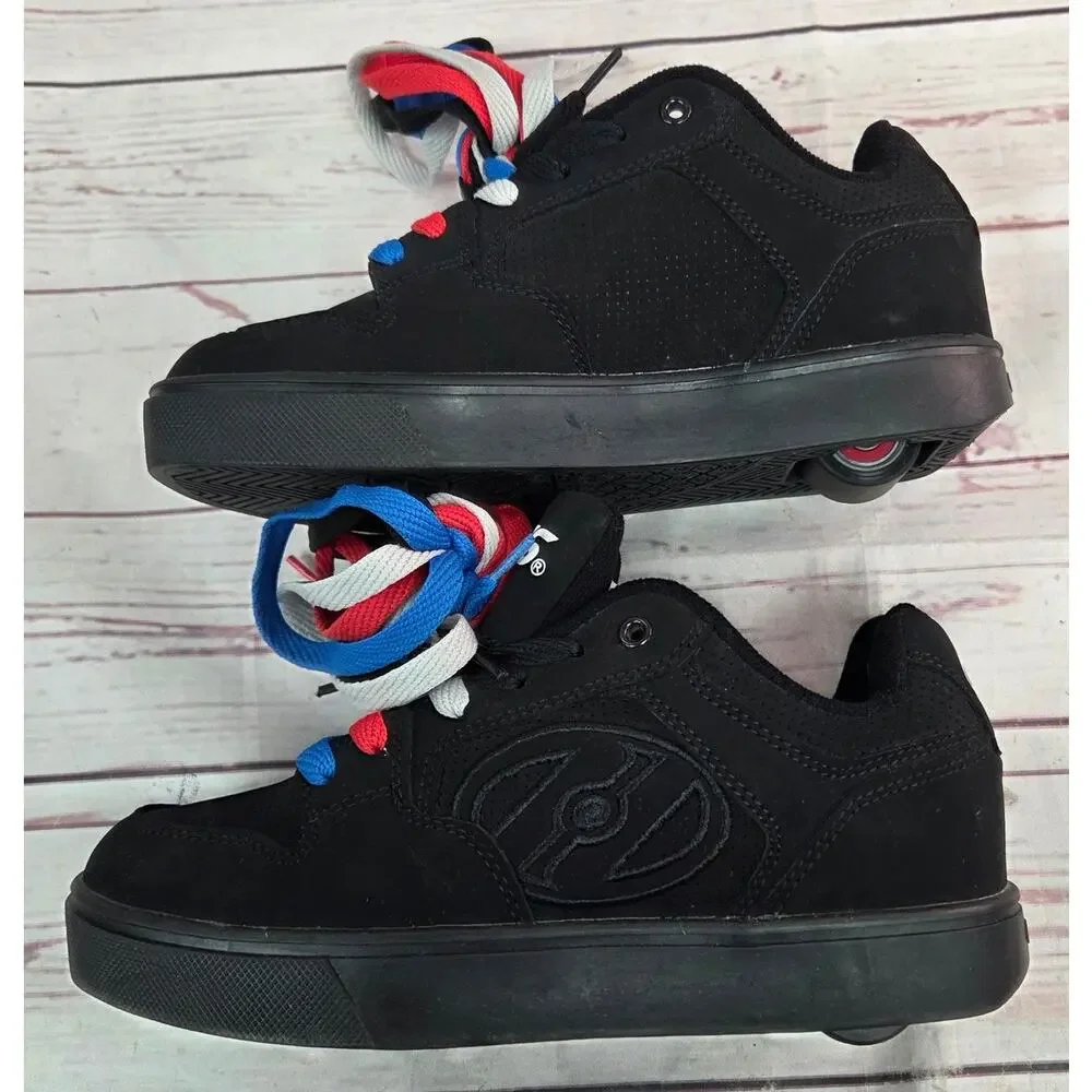 Heelys Voyager Black Roller Skate Shoes Youth Size 6